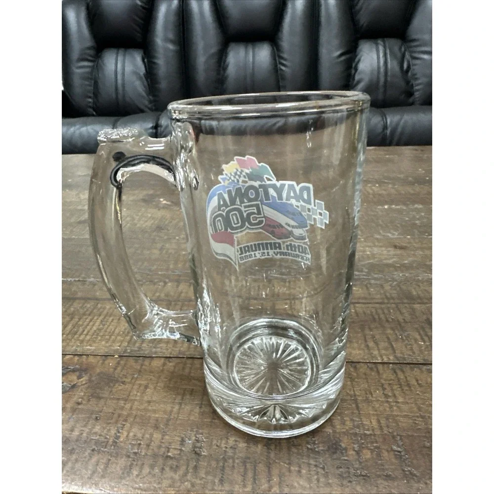 Daytona‎ 500 NASCAR 40th Anniversary Bud Official Beer Pint Mug Glass 5.75